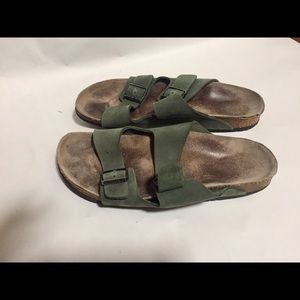 Green Leather Birkenstocks
